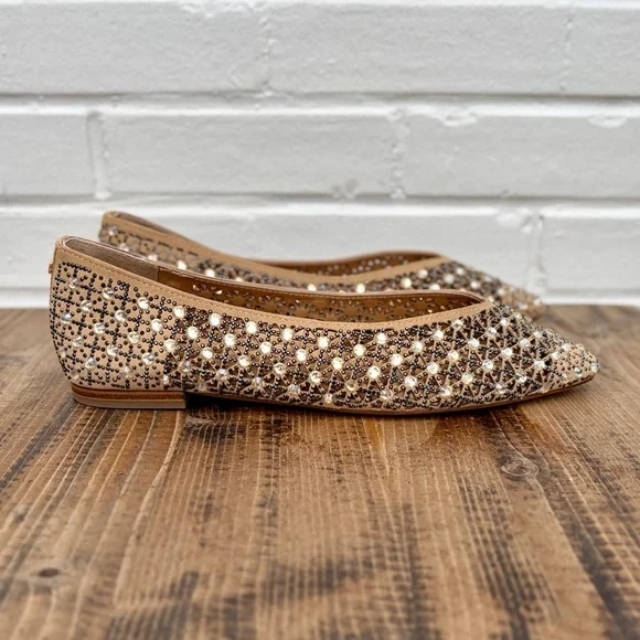 BIRDIES Goldfinch Pointed Toe Flat in Quartz Crystal Suede, SZ 8 BRAND NEW! - Picture 2 of 10